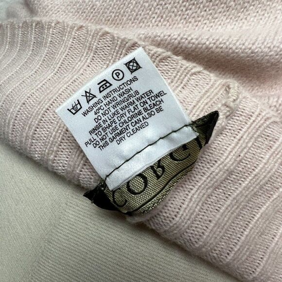 Corgi Knitwear M Womens Light Pink Turtleneck Sweater Cashmere Jumper Soft - Picture 6 of 7